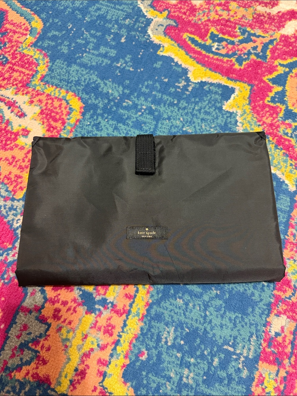 kate spade black foldable baby changing mat black